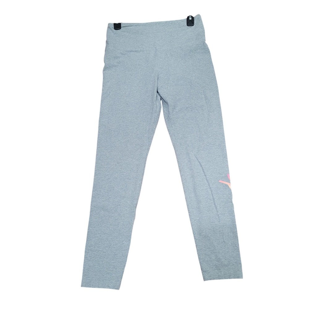 PINK Victoria's Secret‎ Gray Heathered Leggings Rainbow Logo Size L 170/80A